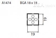 Určeno pro pouzdra BGA 18x18 mm