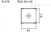 Určeno pro pouzdra BGA 40x40 mm