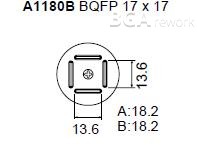 Určeno pro pouzdra BQFP 17x17 mm 