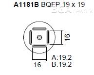 Určeno pro pouzdra BQFP 19x19 mm 