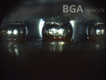 Příklady snímků pořízených systémem pro kontrolu BGA Optilia