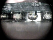 Příklady snímků pořízených systémem pro kontrolu BGA Optilia