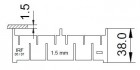 Držák DPS 40,5, 1,5 mm SF30.0004